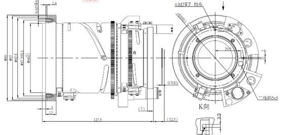 FWD-0326-0R 25-75mm EFL LWIR Motorized Zoom Lens with 8-12 μm Wavelength and Electric Focusing — Chalcogenide Series