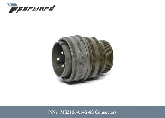Bộ phận hàng không 13A 6 vị trí Đầu nối MS3106A14S-6S Xếp hạng hiện tại 13A