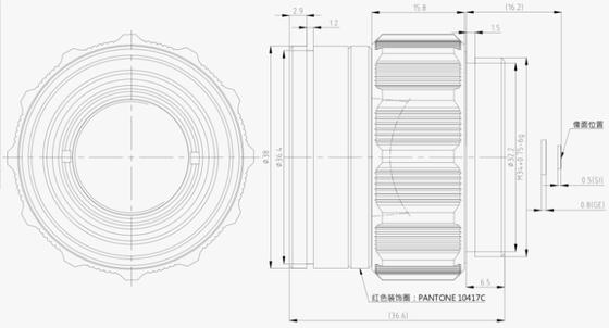 FWD-19-01 19mm LWIR Motorized Zoom Lens với bước sóng 8-14μm và nhiệt độ hoạt động từ -40°C đến +80°C cho hình ảnh nhiệt 256×192@12μm